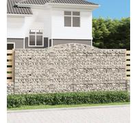 Vidaxl Paniers À Gabions Arqués 15 Pcs 400x30x180/200 Cm Fer Galvanisé