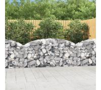 2x Paniers à Gabions Arqués 200x30x180/200 cm Fer Galvanisé Cages vidaXL