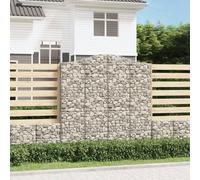 Vidaxl Paniers À Gabions Arqués 2 Pcs 200x30x200/220 Cm Fer Galvanisé