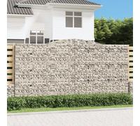 Vidaxl Paniers À Gabions Arqués 2 Pcs 400x50x200/220 Cm Fer Galvanisé