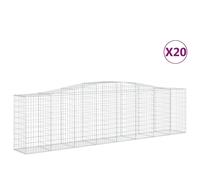 Vidaxl Paniers À Gabions Arqués 20 Pcs 400x50x100/120 Cm Fer Galvanisé