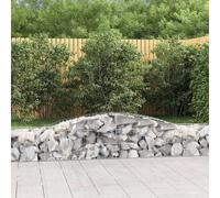Vidaxl Paniers À Gabions Arqués 3 Pcs 400x50x40/60 Cm Fer Galvanisé