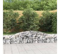 Vidaxl Paniers À Gabions Arqués 4 Pcs 400x50x40/60 Cm Fer Galvanisé