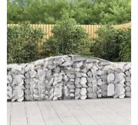 Vidaxl Paniers À Gabions Arqués 4 Pcs 400x50x80/100 Cm Fer Galvanisé