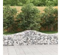 Vidaxl Paniers À Gabions Arqués 40 Pcs 200x50x40/60 Cm Fer Galvanisé