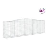 Panier de Gabions Arqué 200x30x180/200 cm Fer Galvanisé Cage Jardin vidaXL