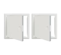 vidaXL Panneau d'Accès 2 pcs Blanc 20 x 20 cm acier