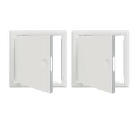 vidaXL Panneau d'Accès 2 pcs Blanc 20 x 20 cm acier