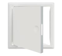 vidaXL Panneau d'accès 30 x 30 cm en acier blanc mat, pour intérieur et extérieur. Superbe surface lisse et opaque. Équipé d'un verrou de sécurité à clé cam. Installation facile grâce à son design. F
