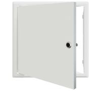 vidaXL Panneau d'Accès Blanc 33 x 33 x 3 cm Acier, Hatch d'accès robuste pour utilitaire, couvercle étanche, porte sécurisée, panneau facile à entretenir