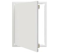 vidaXL Panneau d'Accès Blanc 43,5 x 33 x 3 cm Acier, Hatch de Service, Moderne, Robuste, Panneau d'accès en Acier, intérieur extérieur, verrouillable