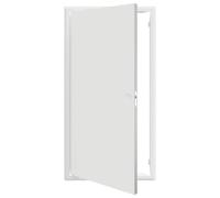 vidaXL Panneau d'Accès Blanc 63 x 33 x 3 cm Acier, Panneau d'accès pratique, design moderne, durable matériel extérieur, pièces d'installation pour la sécurité à domicile