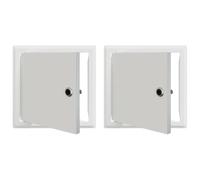 vidaXL Panneau d'accès utility 20 x 20 cm en acier blanc, revêtu de poudre. Avec verrouillage sécurisé et finition mate, il est parfait pour l'intérieur comme l'extérieur. Facile à installer, résista
