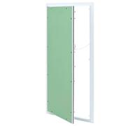 vidaXL Panneau d'Accès Vert et Argent 45 x 85 cm Aluminium et Plâtre, Salon, Étagère utilitaire moderne avec panneau d'accès dissimulé, trappe de service, maintenance pour une gestion d'espace efficac