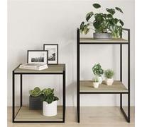 vidaXL Panneau de bibliothèque 4pcs Chêne sonoma 40x40x1,5cm Aggloméré Brun G