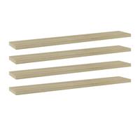 Vidaxl Panneau De Bibliothèque 4pcs Chêne Sonoma 60x10x1,5cm Aggloméré