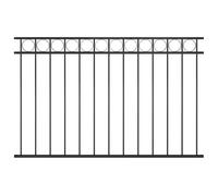 vidaXL Panneau de cl?ture Acier 1,7x1 m Noir