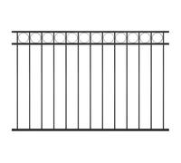 vidaXL Panneau de cl?ture Acier 1,7x1 m Noir