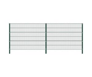 vidaXL Panneau de clÃ¿ture avec poteaux Fer 3,4 x 1,2 m Vert