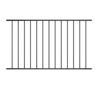 Vidaxl Panneau De Clôture Acier Enduit De Poudre 1,63x1 M Noir