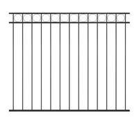 vidaXL Panneau de clôture Assen en Acier Noir 1,7 x 1,5 m