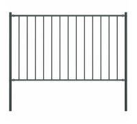 vidaXL Panneau de clôture avec poteaux en acier thermolaqué 1,81 x 0,75 m Anthracite 145212
