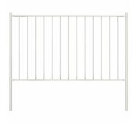 vidaXL Panneau de clôture avec poteaux en acier thermolaqué 1,81 x 0,75 m Blanc 145215