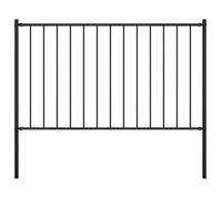 vidaXL Panneau de clôture avec poteaux en acier thermolaqué 1,81 x 1 m noir 145210