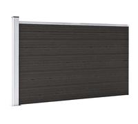 Vidaxl Panneau De Clôture Wpc 175x105 Cm Noir Noir