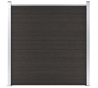 Vidaxl Panneau De Clôture Wpc 180x186 Cm Noir Noir