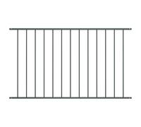 vidaXL Panneau de Clôture Clôture de Jardin Exterieur Arrière-Cour Résistance aux Intempéries Acier Enduit de Poudre 1,7x0,75 m Anthracite