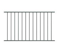 vidaXL Panneau de clôture en acier thermolaqué 1,7 x 1,25 m Anthracite 145223