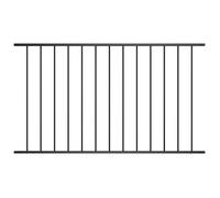 vidaXL Hekpaneel 1,7x1,25 m gepoedercoat staal zwart145220 G