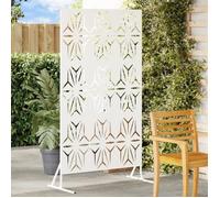 vidaXL Panneau de clôture en métal Blanc Métal Grand Motif décoratif