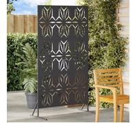 vidaXL Panneau de clôture en métal Noir Métal Grand Motif décoratif 868584