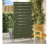 vidaXL Panneau de clôture en métal Vert olive Acier enduit de poudre 868566