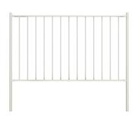 vidaXL Panneau de Clôture et Poteaux Clôture de Jardin Exterieur Arrière-cour Résistance aux Intempéries Acier Enduit de Poudre 1,7x25 m Blanc