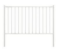 vidaXL Panneau de Clôture et Poteaux Clôture de Jardin Exterieur Arrière-cour Résistance aux Intempéries Acier Enduit de Poudre 1,7x1 m Blanc