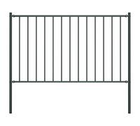 vidaXL Panneau de Clôture et Poteaux Clôture de Jardin Exterieur Arrière-cour Résistance aux Intempéries Acier Enduit de Poudre 1,7x1,25 m Anthracite