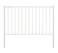 vidaXL Panneau de Clôture et Poteaux Clôture de Jardin Exterieur Arrière-cour Résistance aux Intempéries Acier Enduit de Poudre 1,7x0,75 m Blanc