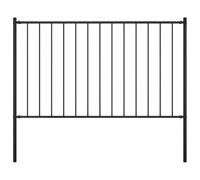 vidaXL Panneau de clôture avec poteaux en acier thermolaqué 1,81 x 1 m noir 145210