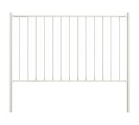 Vidaxl Panneau De Clôture Poteau Acier Enduit Poudre 1,7x0,75 M Blanc