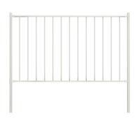 vidaXL Panneau de clôture poteau Acier enduit poudre 1,7x1,25 m Blanc 145217