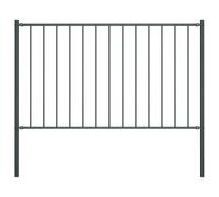vidaXL Panneau de clôture avec poteaux en acier thermolaqué 1,81 x 1 m Anthracite