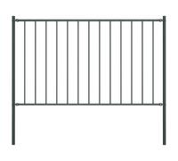 vidaXL Panneau de clôture avec poteaux en acier thermolaqué 1,81 x 0,75 m Anthracite