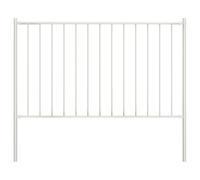 vidaXL Panneau de Clôture et Poteaux Clôture de Jardin Exterieur Arrière-cour Résistance aux Intempéries Acier Enduit de Poudre 1,7x1 m Blanc