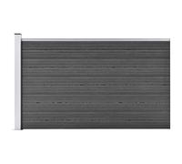 Vidaxl Panneau De Clôture Wpc 175x105 Cm Noir Noir