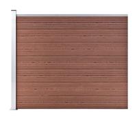 Vidaxl Panneau De Clôture Wpc 175x146 Cm Marron