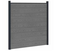 vidaXL Panneau de clôture WPC et Aluminium Gris 42039056
