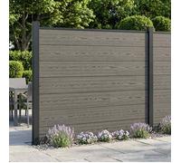 vidaXL Panneau de clôture WPC et Aluminium Gris